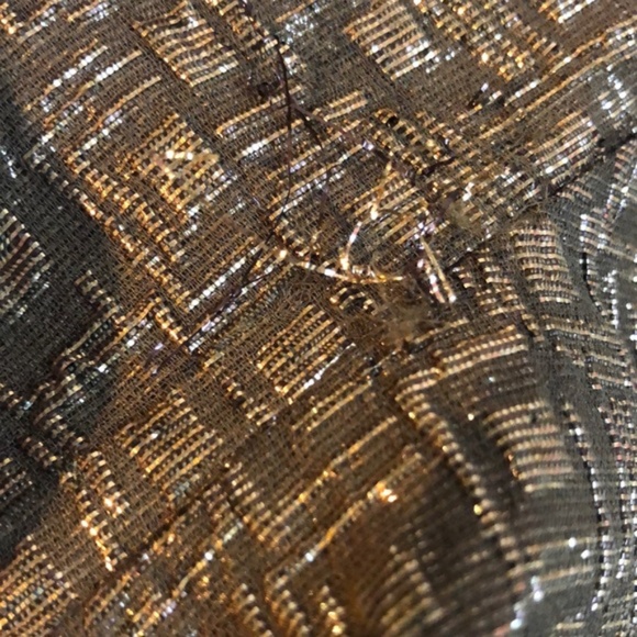 Rochas FW/12 Metallic Gold Geometric-Jacquard Sleeveless Blouse - Picture 6 of 8